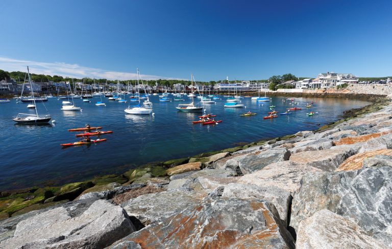 Rockport,,Massachusetts,-,August,8,,2015:,Rockport,Harbor,Showing,Boats