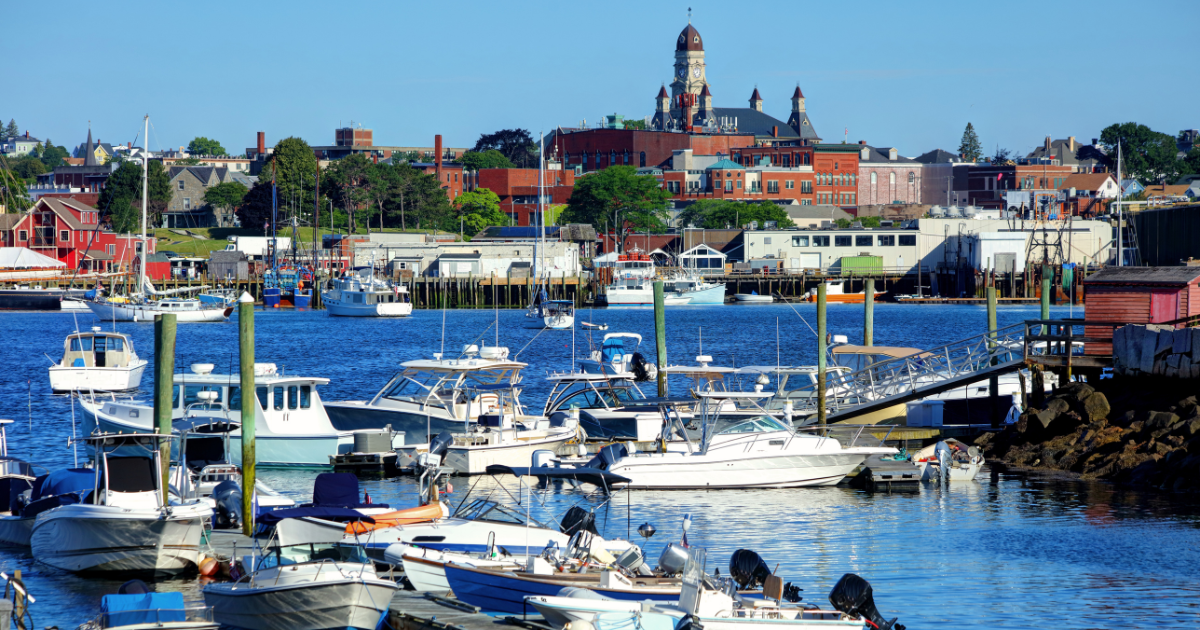 Gloucester Harbor in Gloucester, Massachusetts