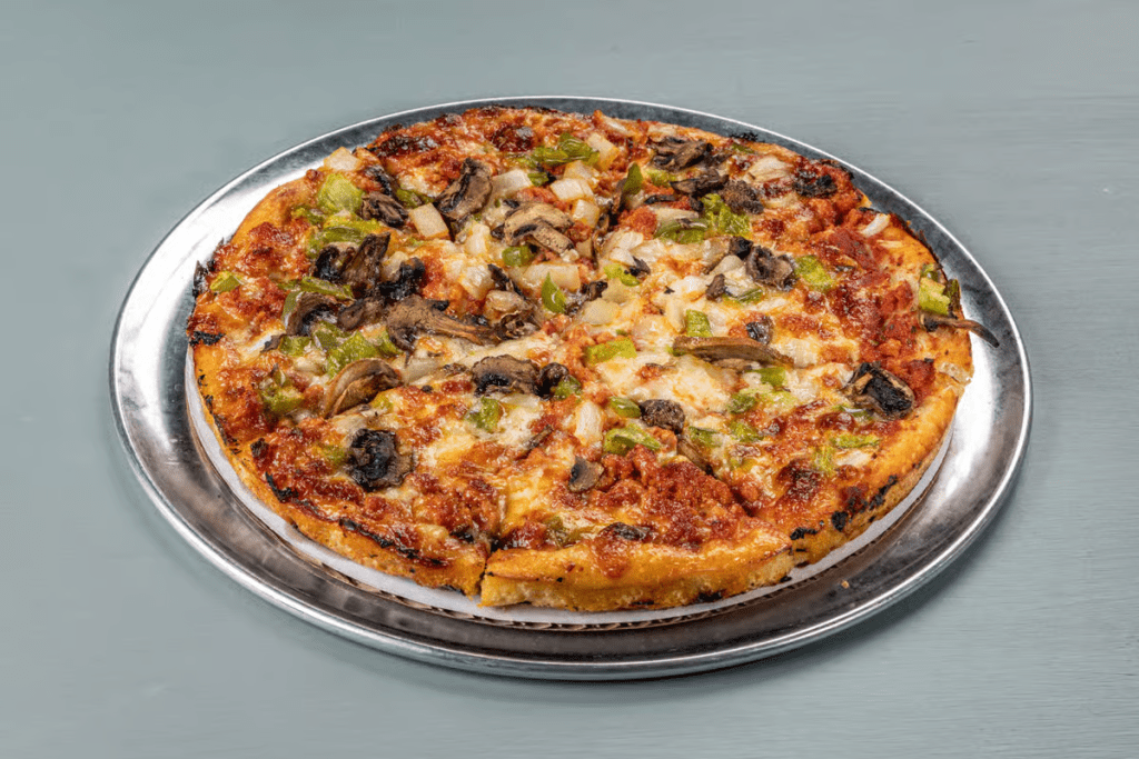 Fresh bar style pizza from the Central Cafe in Middleboro, MA