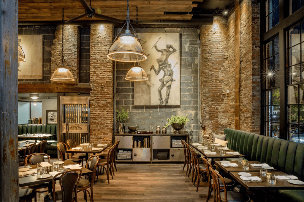 Inside the ledger restaurant in Salem, Massachusetts